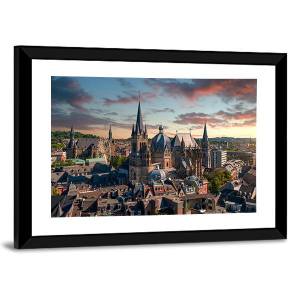 Aachen City Canvas Wall Art-3 Horizontal-Gallery Wrap-25" x 16"-Tiaracle