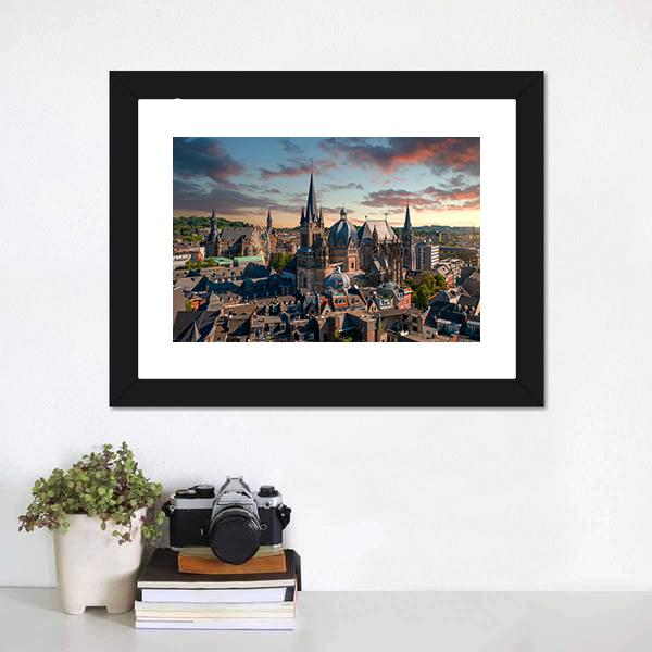 Aachen City Canvas Wall Art-3 Horizontal-Gallery Wrap-25" x 16"-Tiaracle