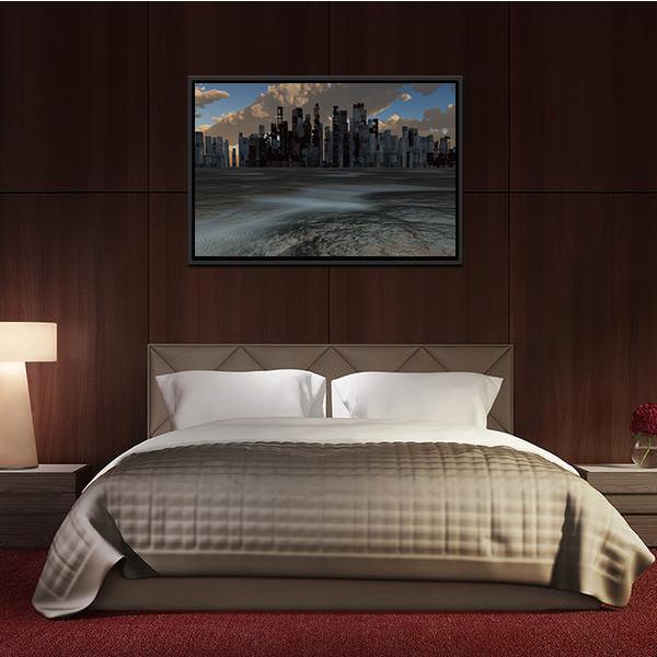 Abandoned City Canvas Wall Art-3 Horizontal-Gallery Wrap-25" x 16"-Tiaracle