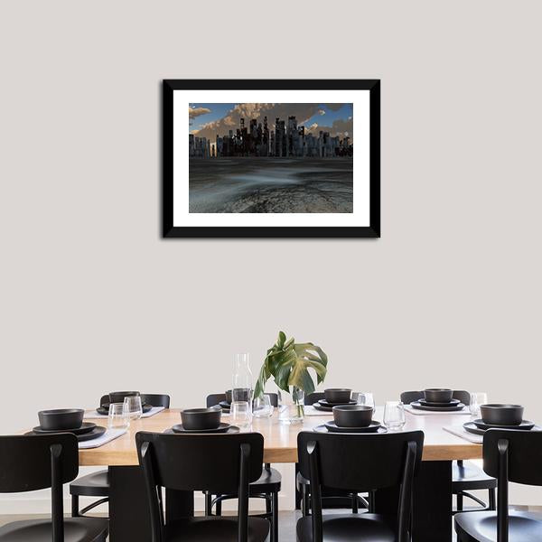 Abandoned City Canvas Wall Art-5 Horizontal-Gallery Wrap-22" x 12"-Tiaracle