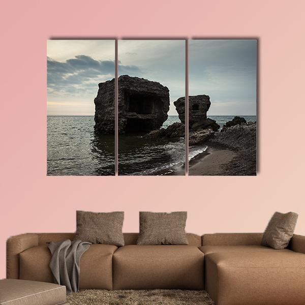 Fortifications At Baltic Sea Coast Canvas Wall Art-3 Horizontal-Gallery Wrap-37" x 24"-Tiaracle