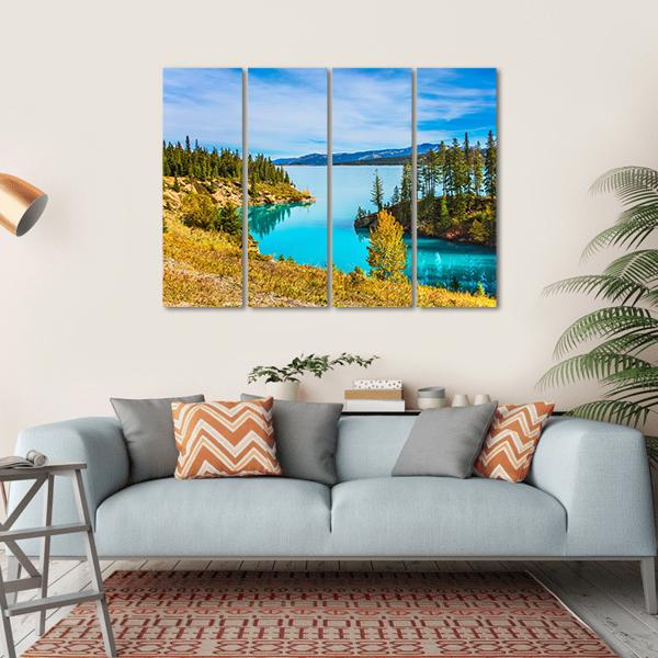 Abraham Lake In Canada Canvas Wall Art-4 Horizontal-Gallery Wrap-34" x 24"-Tiaracle