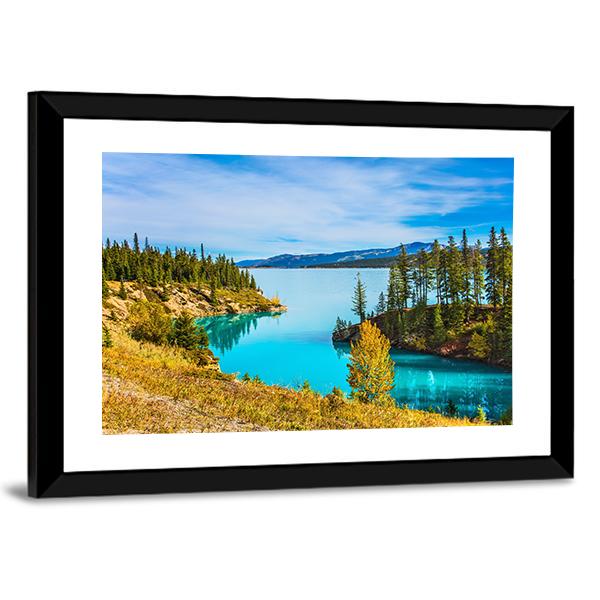 Abraham Lake In Canada Canvas Wall Art-3 Horizontal-Gallery Wrap-25" x 16"-Tiaracle