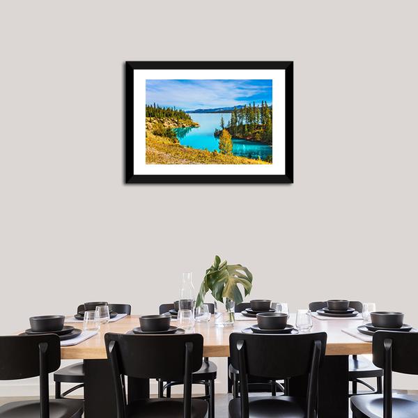Abraham Lake In Canada Canvas Wall Art-3 Horizontal-Gallery Wrap-25" x 16"-Tiaracle
