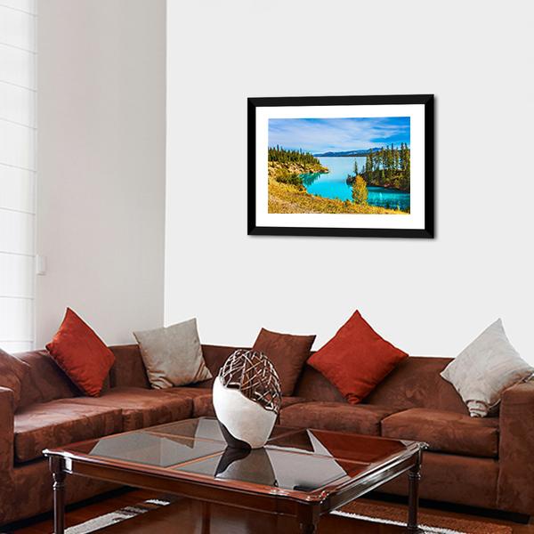 Abraham Lake In Canada Canvas Wall Art-3 Horizontal-Gallery Wrap-25" x 16"-Tiaracle