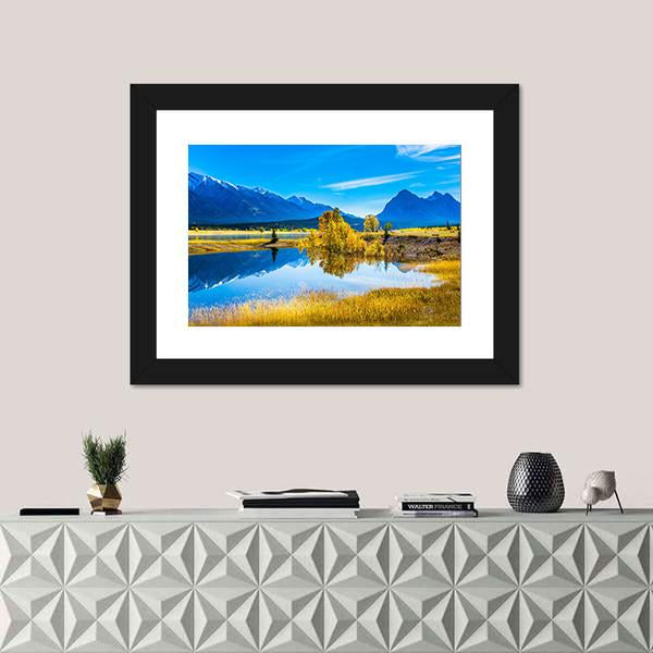Abraham Lake Panoramic Canvas Wall Art-1 Piece-36" x 12"-Tiaracle