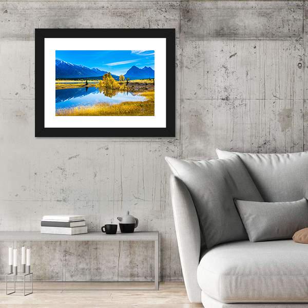 Abraham Lake Panoramic Canvas Wall Art-1 Piece-36" x 12"-Tiaracle