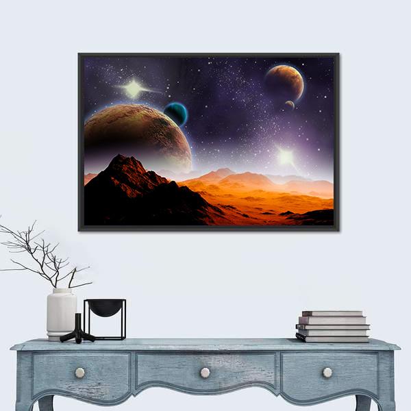 Abstract Background Of Deep Space Canvas Wall Art-1 Piece-Floating Frame-24" x 16"-Tiaracle