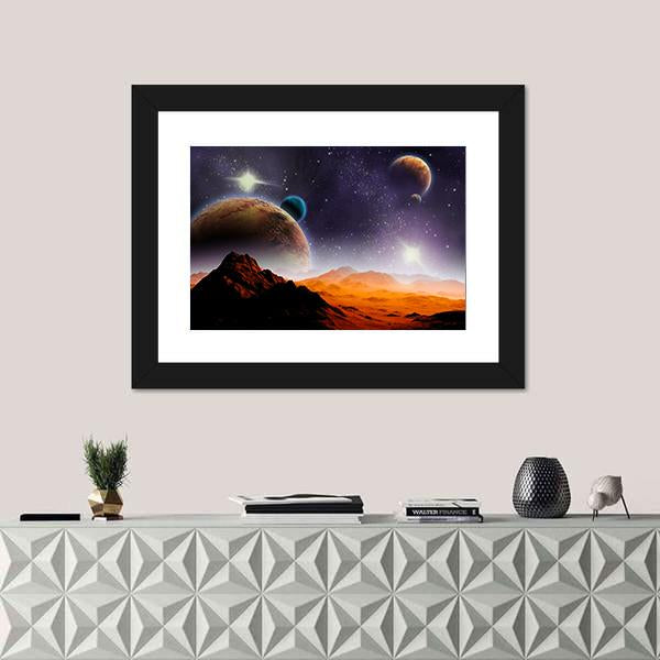 Abstract Background Of Deep Space Canvas Wall Art-1 Piece-Framed Print-20" x 16"-Tiaracle