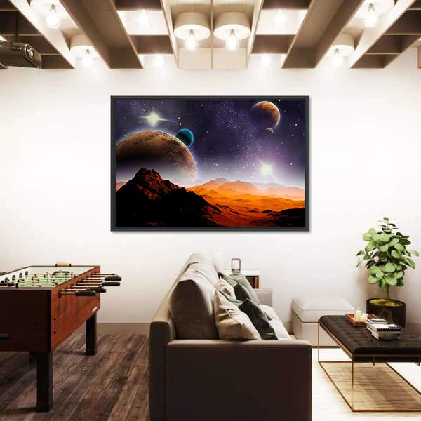 Abstract Background Of Deep Space Canvas Wall Art-3 Horizontal-Gallery Wrap-25" x 16"-Tiaracle