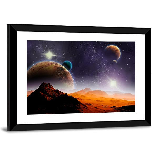 Abstract Background Of Deep Space Canvas Wall Art-3 Horizontal-Gallery Wrap-25" x 16"-Tiaracle