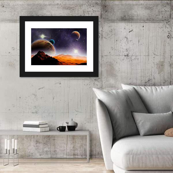 Abstract Background Of Deep Space Canvas Wall Art-3 Horizontal-Gallery Wrap-25" x 16"-Tiaracle