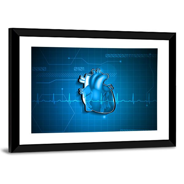 Abstract Of Cardiology Canvas Wall Art-5 Horizontal-Gallery Wrap-22&quot; x 12&quot;-Tiaracle
