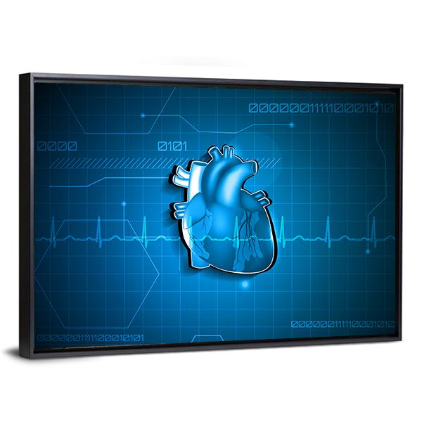 Abstract Of Cardiology Canvas Wall Art-3 Horizontal-Gallery Wrap-25" x 16"-Tiaracle