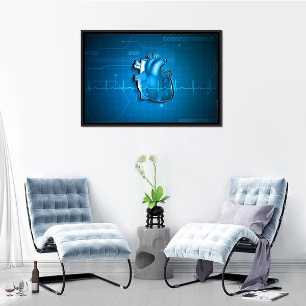 Abstract Of Cardiology Canvas Wall Art-3 Horizontal-Gallery Wrap-25" x 16"-Tiaracle
