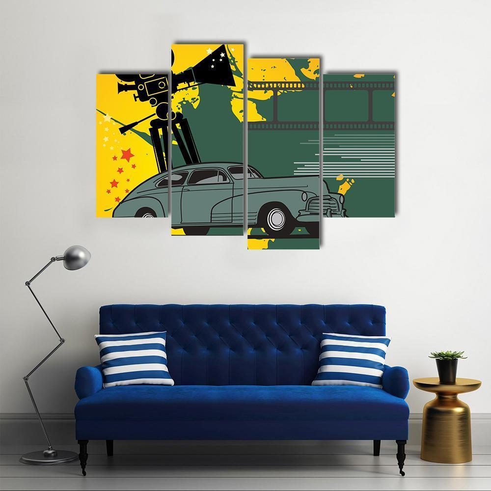 Abstract Of Cinema Canvas Wall Art-5 Pop-Gallery Wrap-47" x 32"-Tiaracle