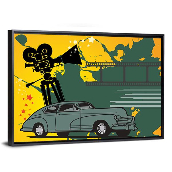 Abstract Of Cinema Canvas Wall Art-3 Horizontal-Gallery Wrap-25" x 16"-Tiaracle