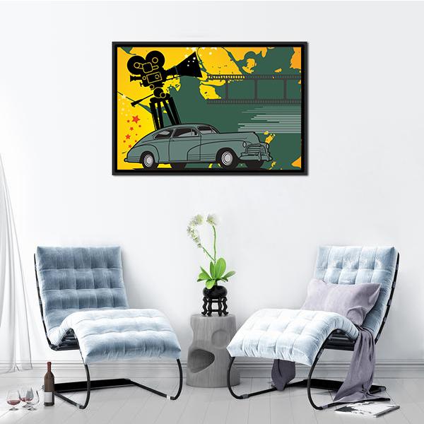 Abstract Of Cinema Canvas Wall Art-3 Horizontal-Gallery Wrap-25" x 16"-Tiaracle