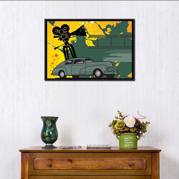 Abstract Of Cinema Canvas Wall Art-1 Piece-Floating Frame-24" x 16"-Tiaracle