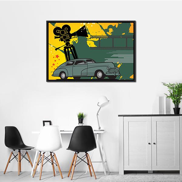 Abstract Of Cinema Canvas Wall Art-3 Horizontal-Gallery Wrap-25" x 16"-Tiaracle