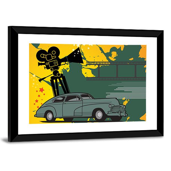 Abstract Of Cinema Canvas Wall Art-3 Horizontal-Gallery Wrap-25" x 16"-Tiaracle