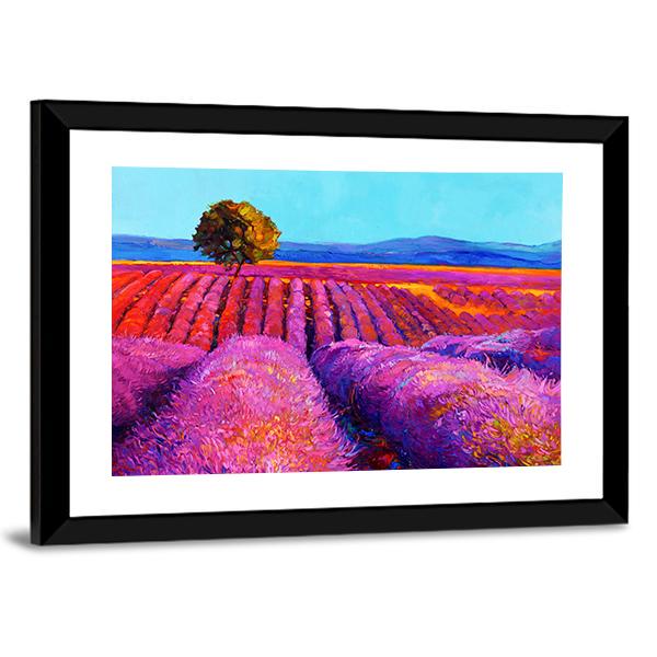 Abstract Lavender Fields Canvas Wall Art-5 Horizontal-Gallery Wrap-22" x 12"-Tiaracle
