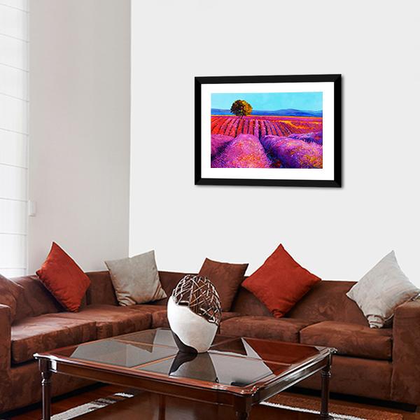 Abstract Lavender Fields Canvas Wall Art-5 Horizontal-Gallery Wrap-22" x 12"-Tiaracle