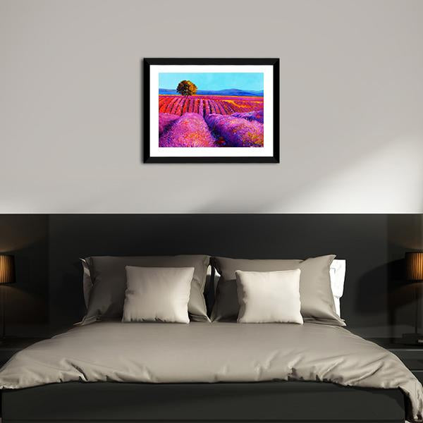 Abstract Lavender Fields Canvas Wall Art-5 Horizontal-Gallery Wrap-22" x 12"-Tiaracle