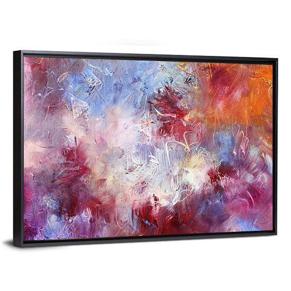 Abstract Oil Paint Texture On Canvas Wall Art-3 Horizontal-Gallery Wrap-25" x 16"-Tiaracle