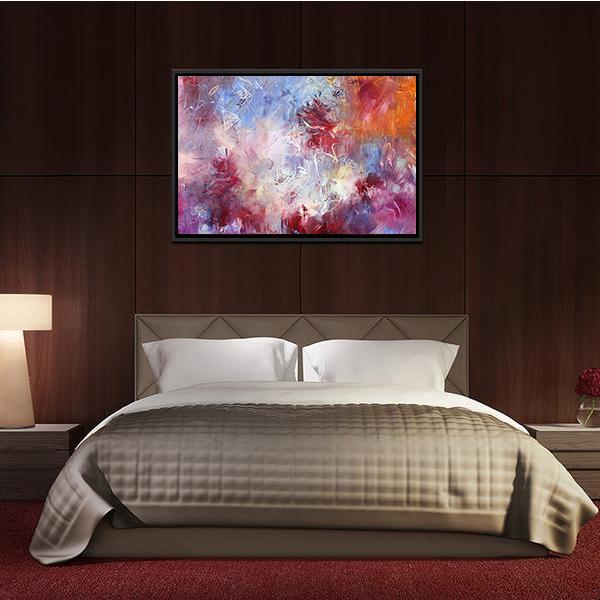 Abstract Oil Paint Texture On Canvas Wall Art-3 Horizontal-Gallery Wrap-25" x 16"-Tiaracle