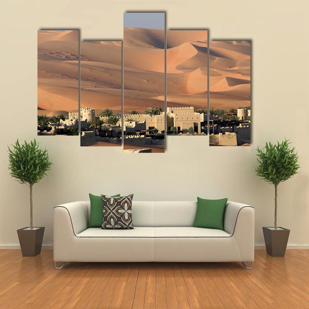 Abu Dhabi Desert Canvas Wall Art-5 Pop-Gallery Wrap-47" x 32"-Tiaracle