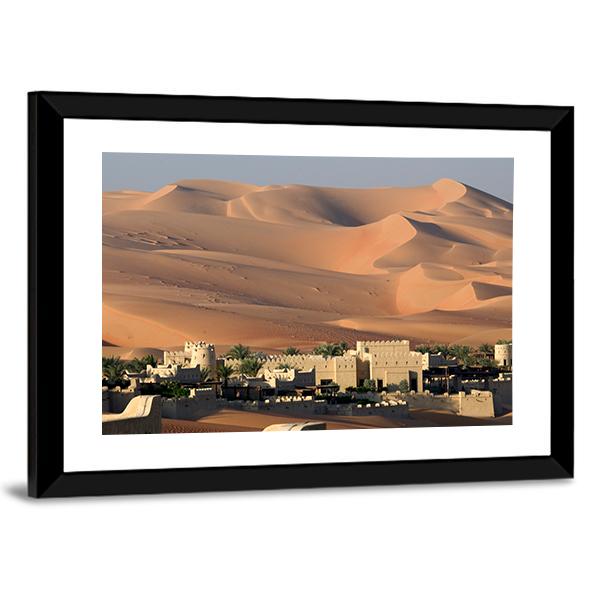 Abu Dhabi Desert Canvas Wall Art-3 Horizontal-Gallery Wrap-25" x 16"-Tiaracle