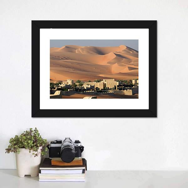 Abu Dhabi Desert Canvas Wall Art-3 Horizontal-Gallery Wrap-25" x 16"-Tiaracle