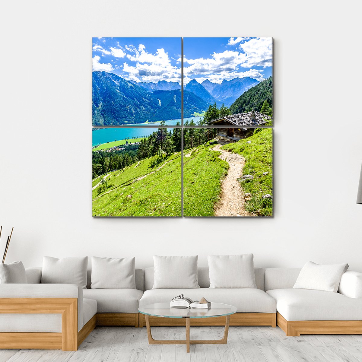 Acehnese Lake Austria Canvas Wall Art-4 Square-Gallery Wrap-17" x 17"-Tiaracle