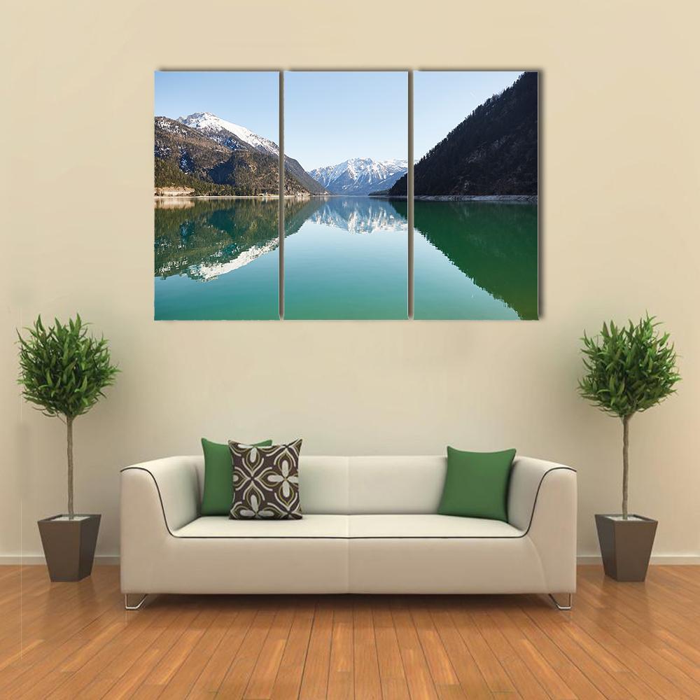 Achensee Lake Austria Canvas Wall Art-5 Star-Gallery Wrap-62" x 32"-Tiaracle