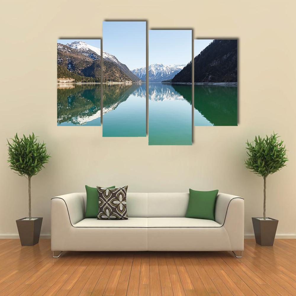 Achensee Lake Austria Canvas Wall Art-4 Pop-Gallery Wrap-50&quot; x 32&quot;-Tiaracle