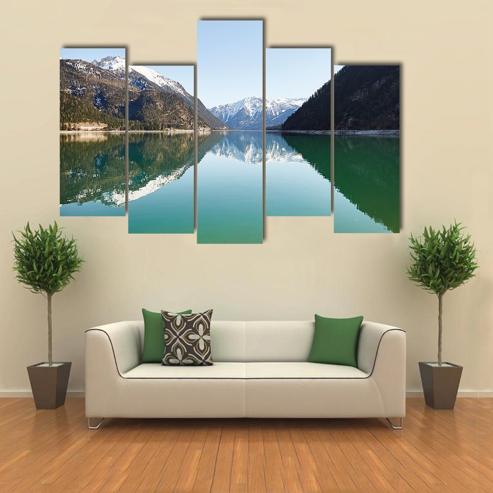 Achensee Lake Austria Canvas Wall Art-5 Pop-Gallery Wrap-47&quot; x 32&quot;-Tiaracle
