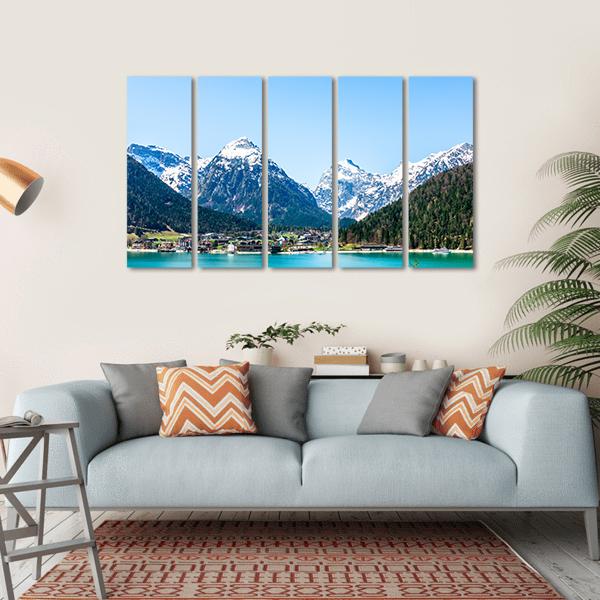 Achensee Lake Canvas Wall Art-5 Horizontal-Gallery Wrap-22" x 12"-Tiaracle