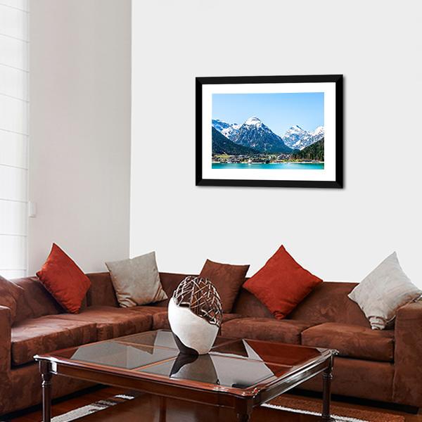 Achensee Lake Canvas Wall Art-5 Horizontal-Gallery Wrap-22" x 12"-Tiaracle