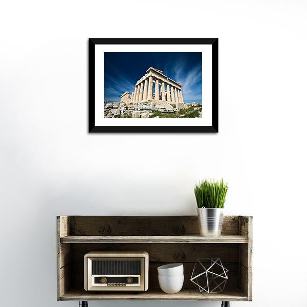 Acropolis In Greece Canvas Wall Art-1 Piece-Framed Print-20&quot; x 16&quot;-Tiaracle