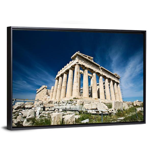 Acropolis In Greece Canvas Wall Art-5 Horizontal-Gallery Wrap-22" x 12"-Tiaracle