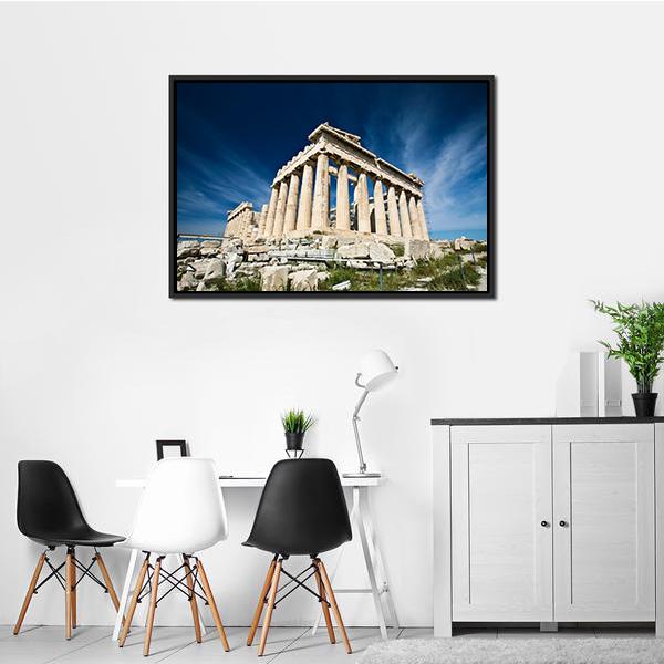Acropolis In Greece Canvas Wall Art-3 Horizontal-Gallery Wrap-25&quot; x 16&quot;-Tiaracle