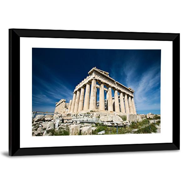 Acropolis In Greece Canvas Wall Art-5 Horizontal-Gallery Wrap-22" x 12"-Tiaracle