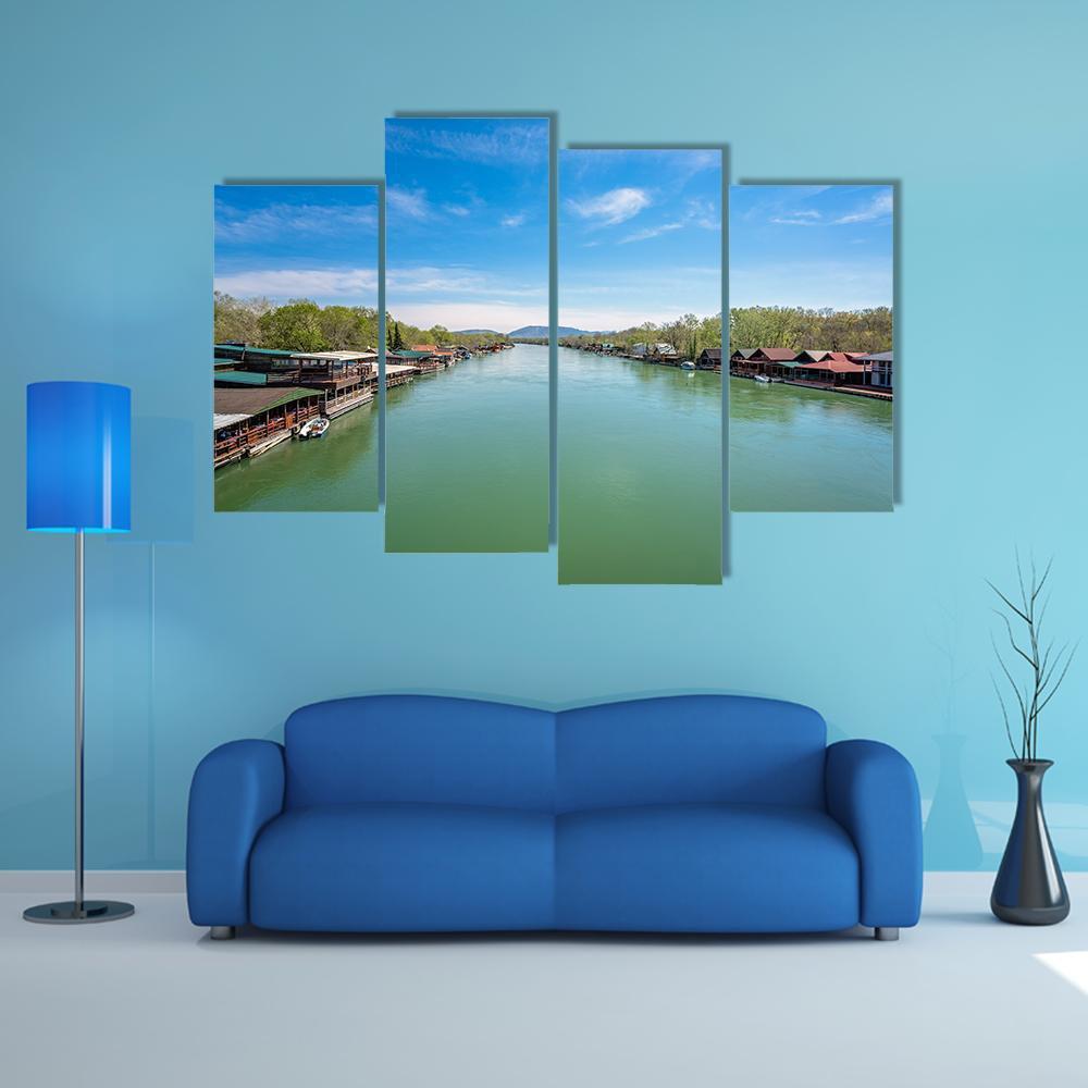 Ada Bojana River Canvas Wall Art-4 Pop-Gallery Wrap-50" x 32"-Tiaracle