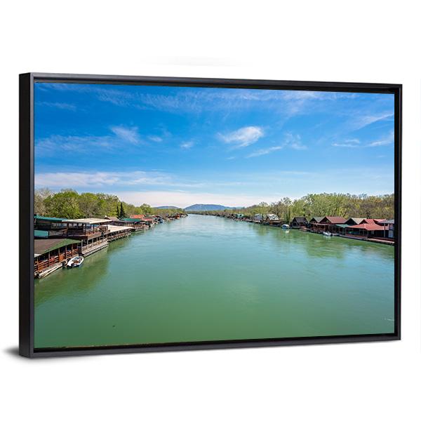 Ada Bojana River Canvas Wall Art-3 Horizontal-Gallery Wrap-25" x 16"-Tiaracle