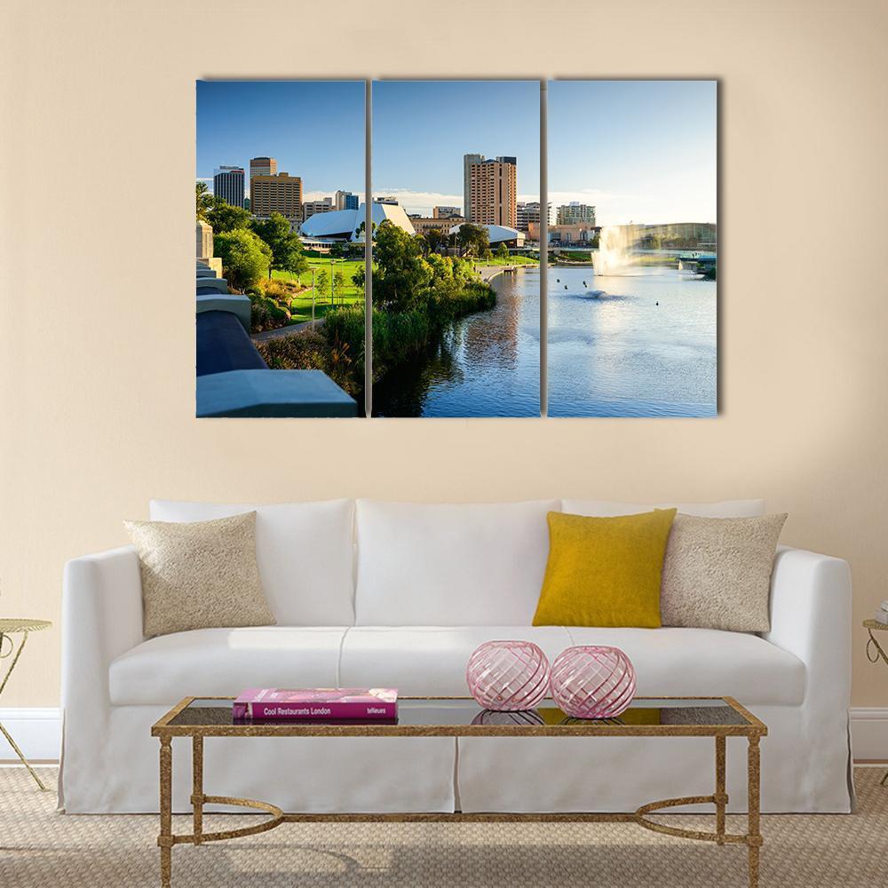 Adelaide City Canvas Wall Art-3 Horizontal-Gallery Wrap-37&quot; x 24&quot;-Tiaracle