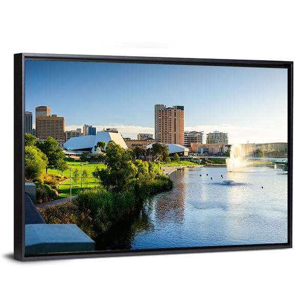 Adelaide City Canvas Wall Art-3 Horizontal-Gallery Wrap-25" x 16"-Tiaracle