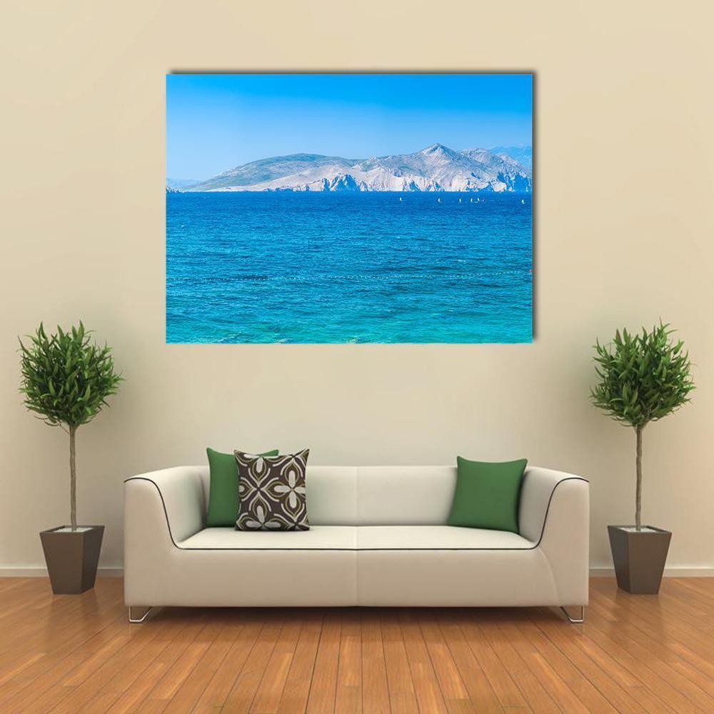 Adriatic Island Krk Canvas Wall Art-1 Piece-Gallery Wrap-48&quot; x 32&quot;-Tiaracle