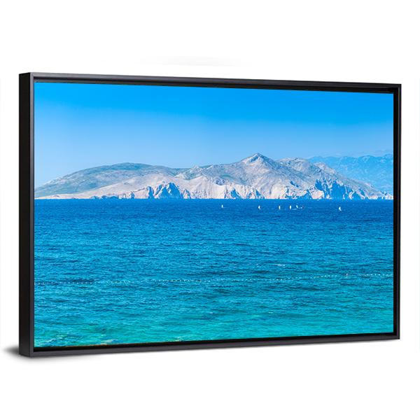 Adriatic Island Krk Canvas Wall Art-3 Horizontal-Gallery Wrap-25" x 16"-Tiaracle