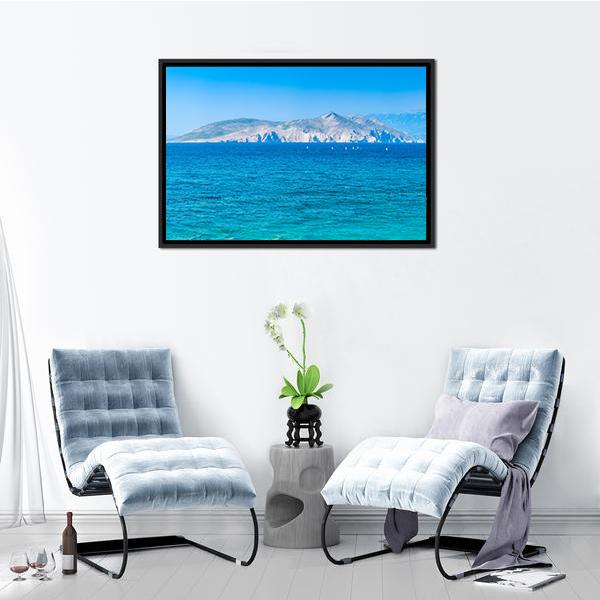 Adriatic Island Krk Canvas Wall Art-3 Horizontal-Gallery Wrap-25&quot; x 16&quot;-Tiaracle